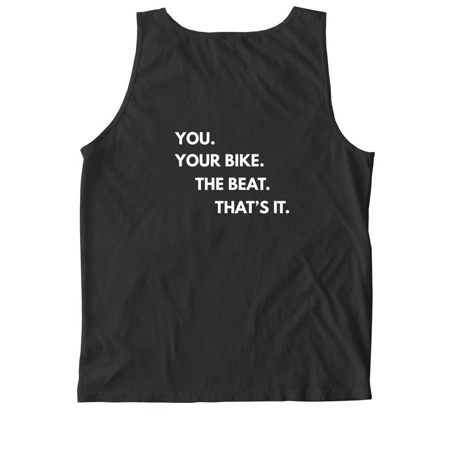 Peeled Back Collection, a Black Comfort Colors Tank Top (back-view)