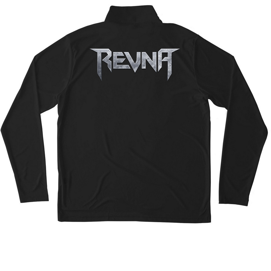 Active Wear, a Black Unisex Performance Quarter Zip Pullover (back-view)