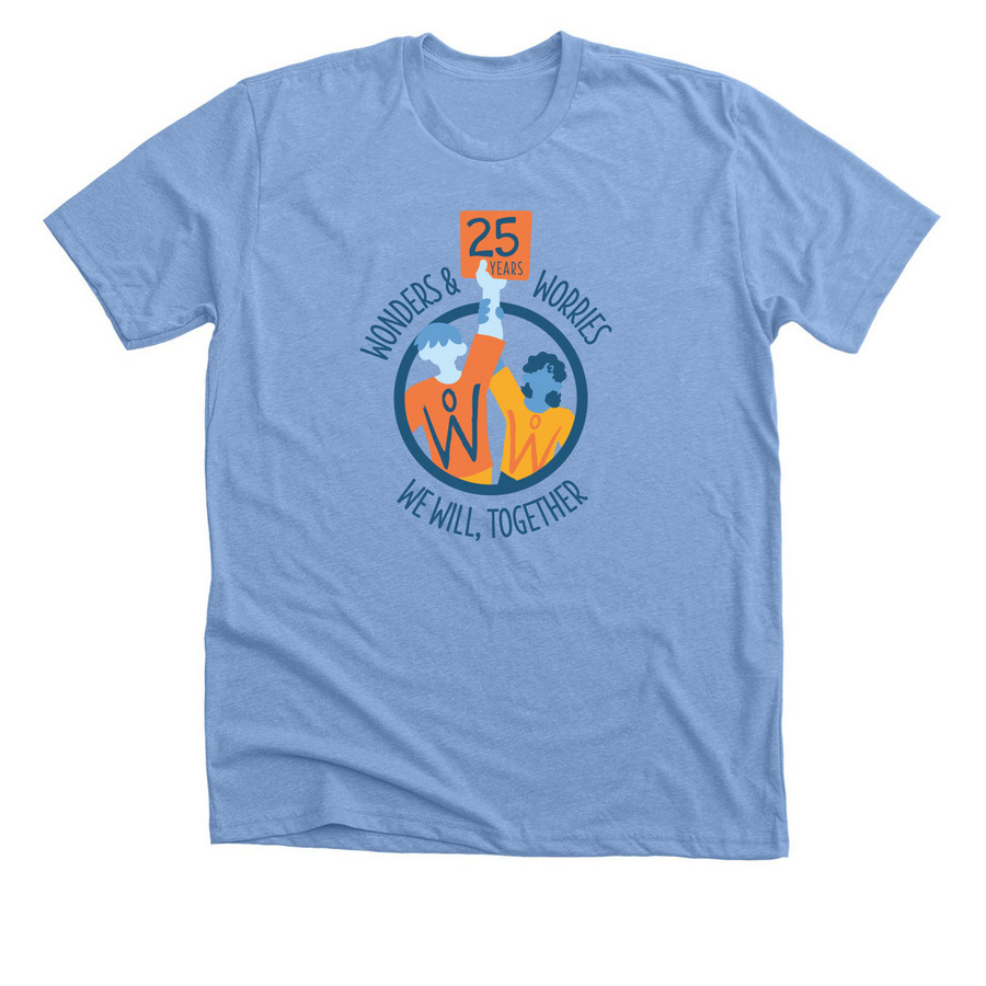 25th Birthday Shirt, a Heather Carolina Blue Premium Unisex Tee