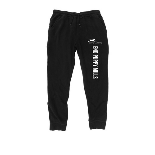 End Puppy Mills Joggers, a Black Midweight Fleece Joggers