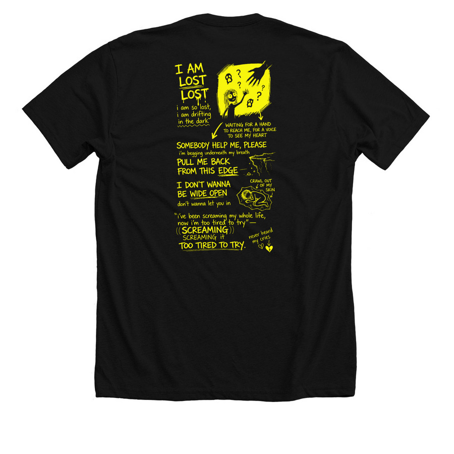 LAME, a Solid Black Blend Premium Unisex Tee (back-view)