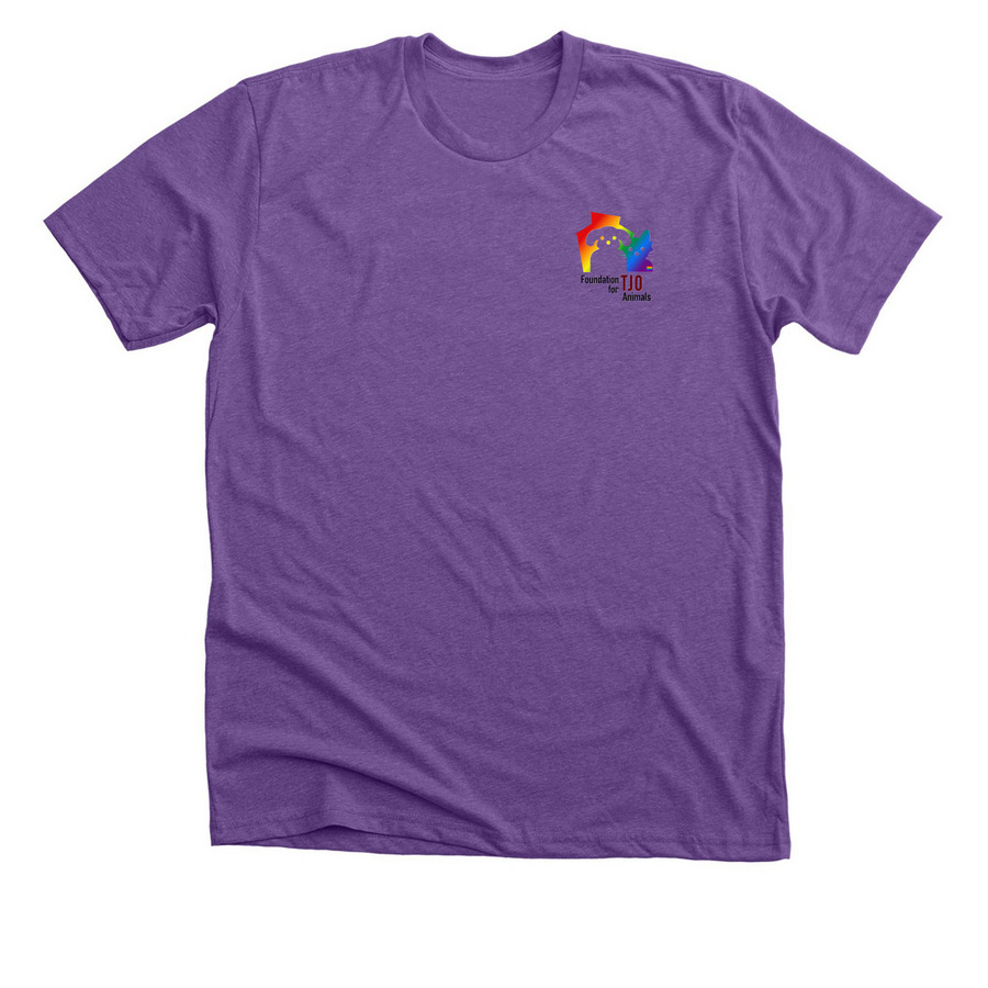 Love Loud. Rescue Proud. ??, a Heather Team Purple Premium Unisex Tee