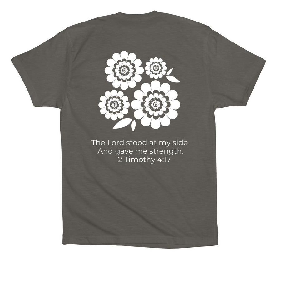 Kelseys cancer journey, a Asphalt Premium Cotton Tee (back-view)