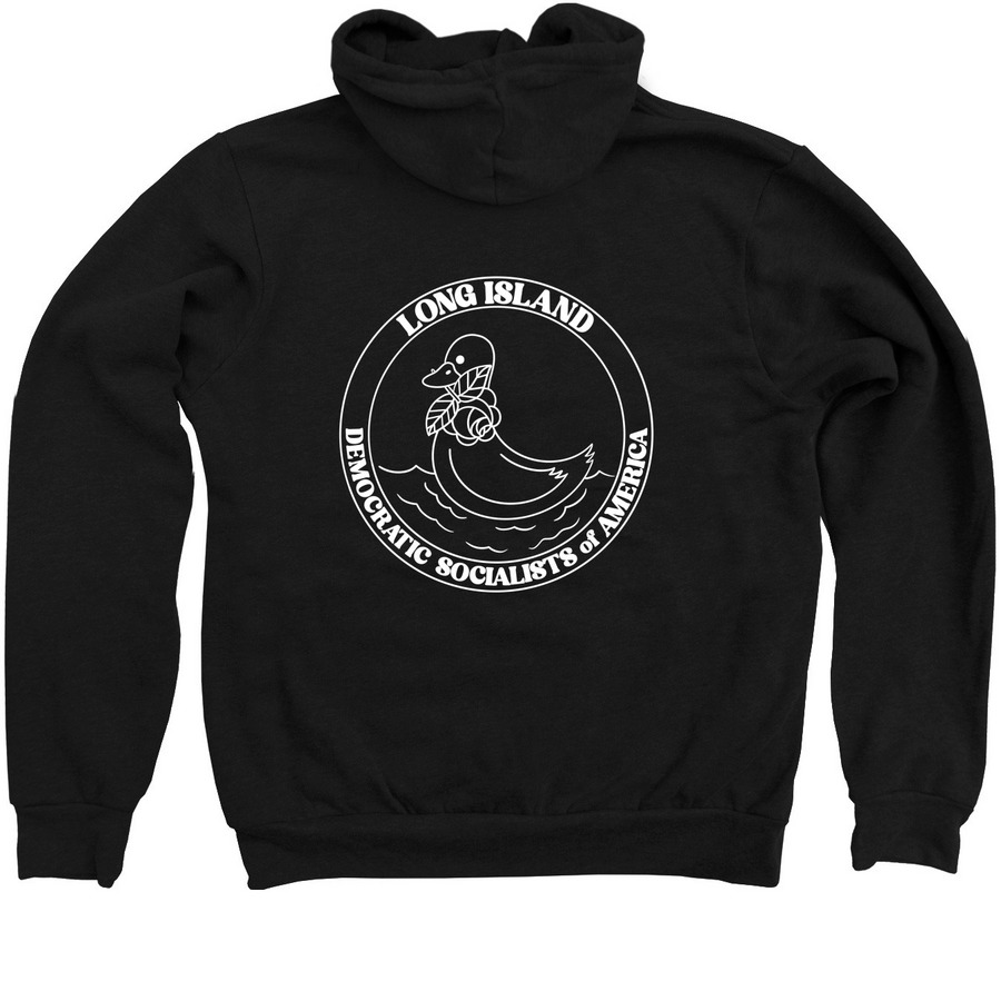 Simply Socialist&nbsp;, a Black Zip Up Hoodie (back-view)