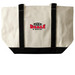 Large Tote - JH Seale, a Natural/Black Large Two-Tone Canvas Tote Bag