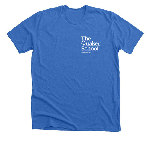 TQS Logo Gear, a Heather True Royal Premium Unisex Tee