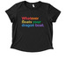 MORE STYLES - Pride Rainbow Spine, a Space Black Allmade Eco Triblend Women?s Scoop Neck Tee