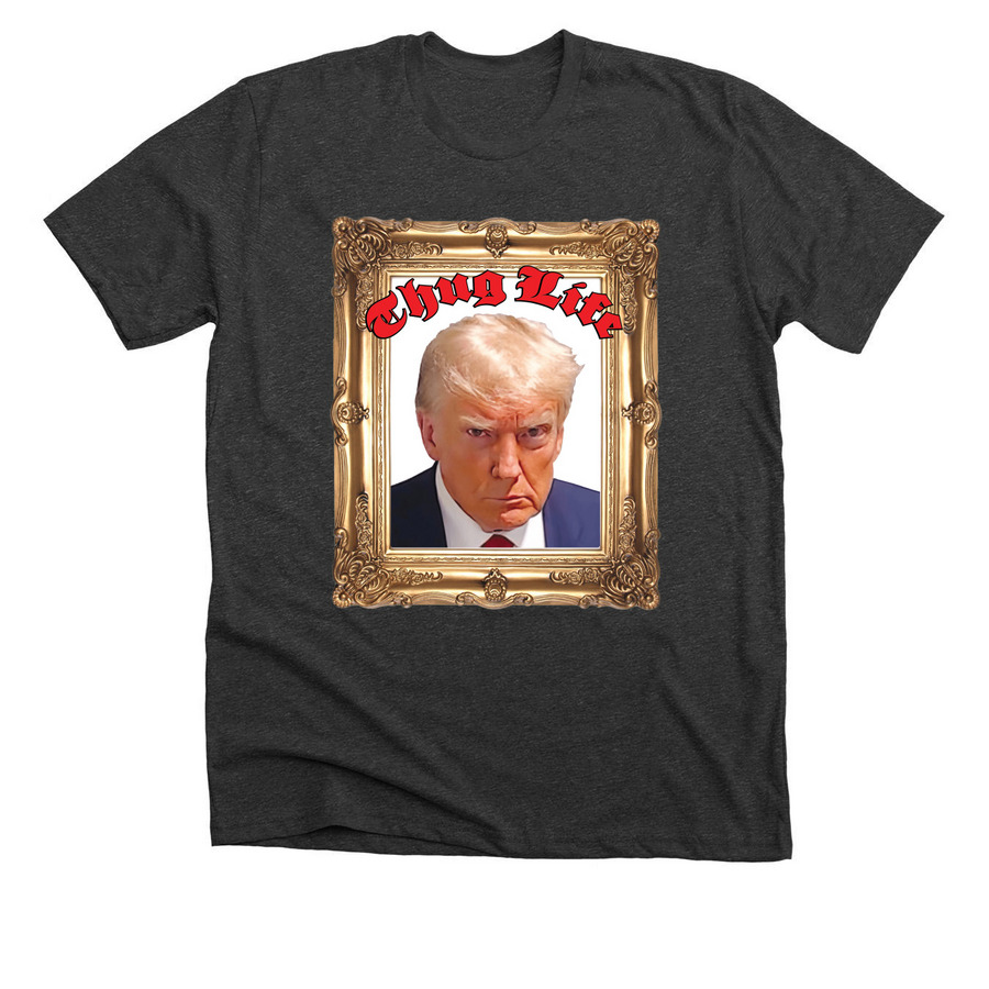 Living Thug Life like It's Golden!, a Dark Grey Heather Premium Unisex Tee