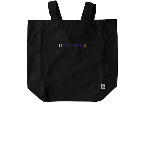 Centric Totes, a Black Recycled Cotton Tote Bag