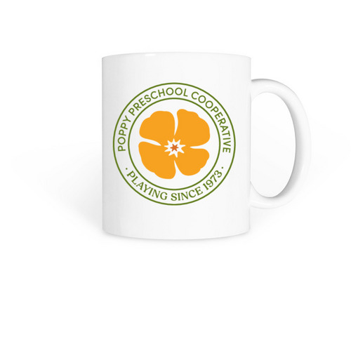 Poppy Preschool Mug, a White Coffee Mug