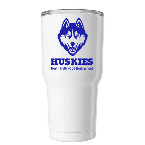 Huskies blue tumbler, a White Insulated Tumbler