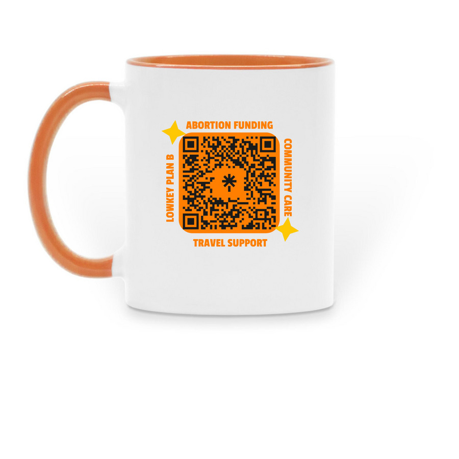 NEAR Mug, a Orange Two-Tone Ceramic Mug (back-view)