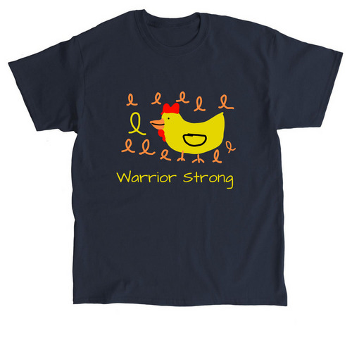 Fight Like a Chicken, a Navy Classic Unisex Tee