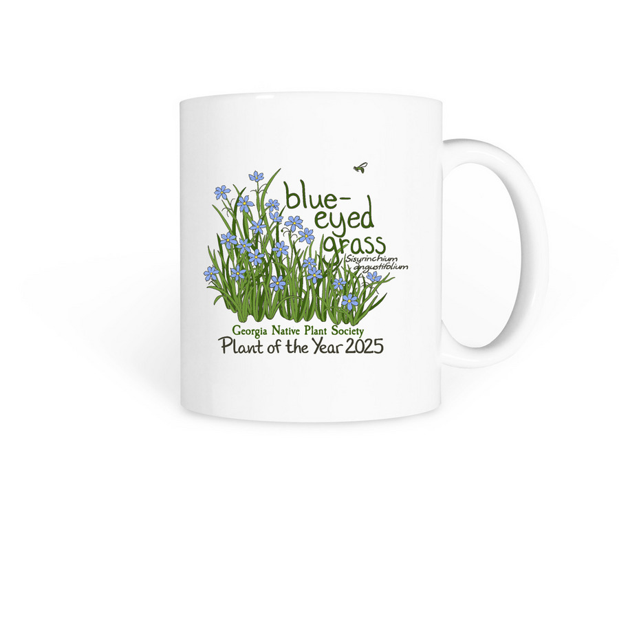 Blue-eyed Grass 2025 Plant of the Year Mug, a White Coffee Mug