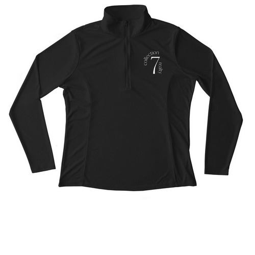 Women's Preformance Quarter Zip, a Black Women's Performance Quarter Zip Pullover