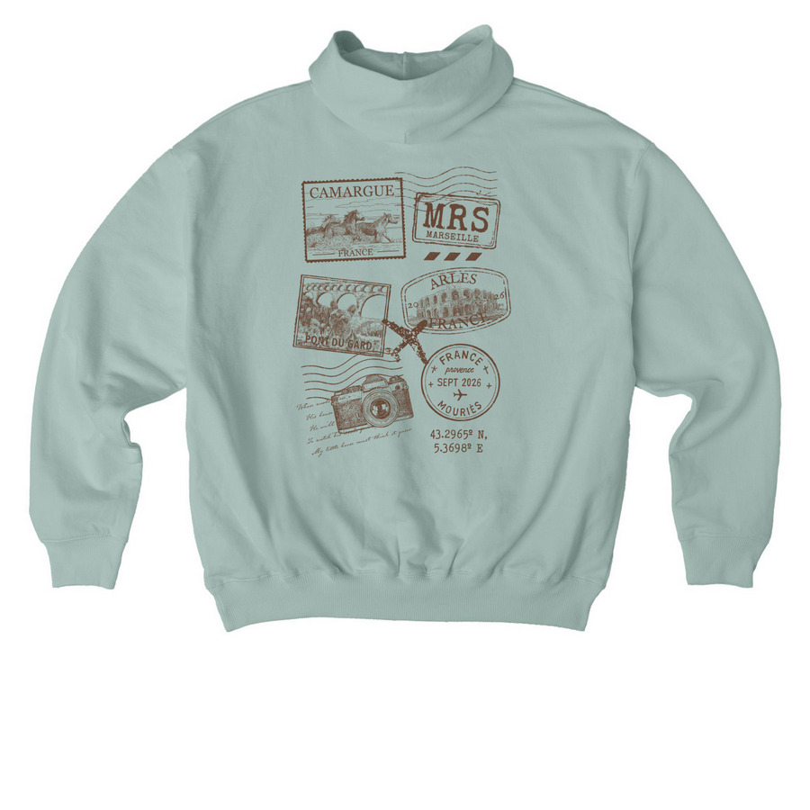 Camargue Escape Hoodie, a Aloe Stanley/Stella Cooper Dry Pullover Hoodie (back-view)