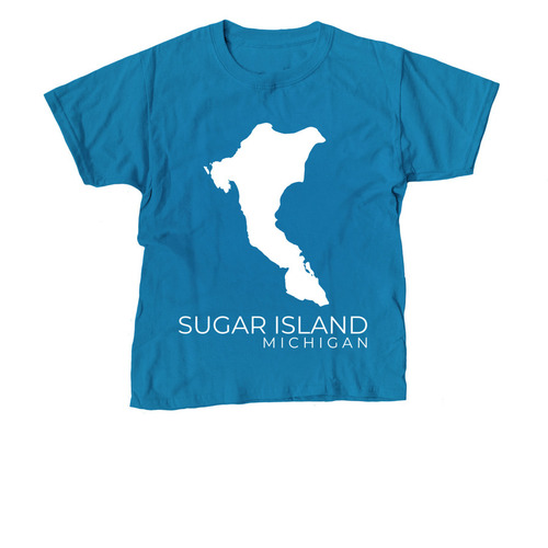 Youth Sugar Island Silhouette, a Sapphire Youth Unisex Tee