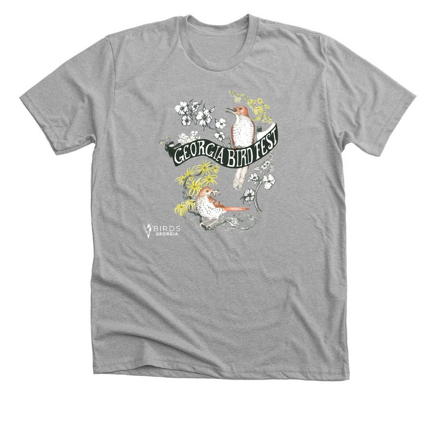 2024 GA Bird Fest *Reimagined* Vintage Logo, a Athletic Heather Premium Unisex Tee