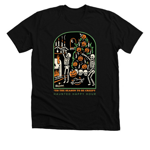 'Tis The Season, a Solid Black Blend Premium Unisex Tee