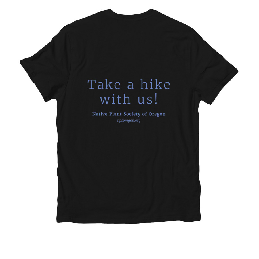 Native Plant Appreciation Month, a Deep Black Allmade Organic Cotton Unisex Tee (back-view)