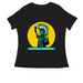 Punk Liberty, a Black Women's Relaxed V-Neck Tee
