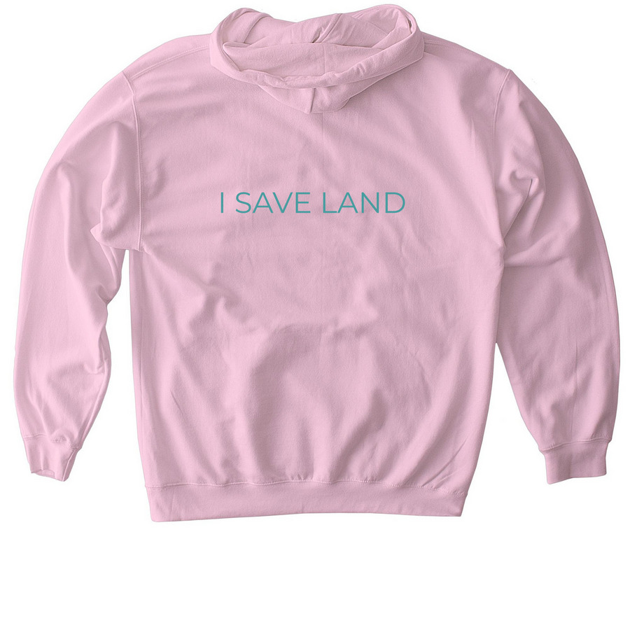 Big Waters Land Trust - Hoodie & Sweatshirt, a Light Pink Gildan Softstyle Pullover Hoodie (back-view)