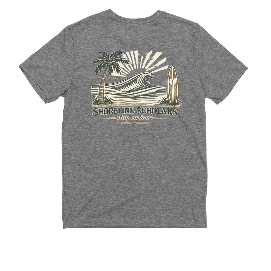 Curiosity Crew Collection&nbsp;, a Aluminum Grey Allmade Youth Eco Triblend Tee (back-view)