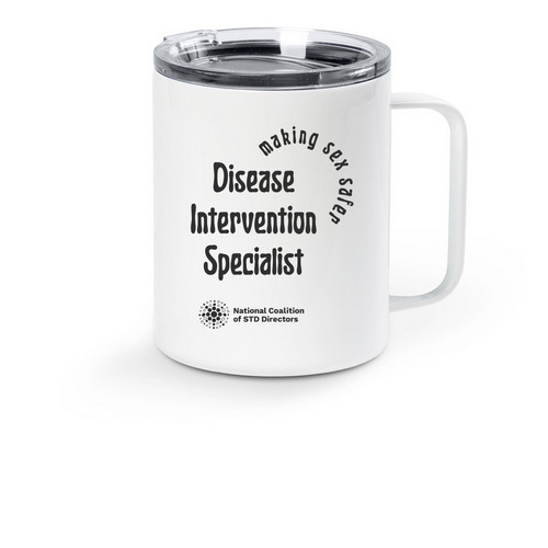 DIS - MSS, a White Stainless Steel Travel Mug