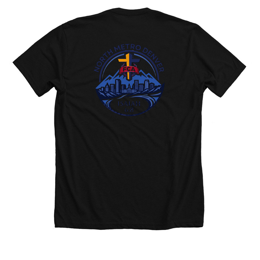 Misfits Tee, a Solid Black Blend Premium Unisex Tee (back-view)