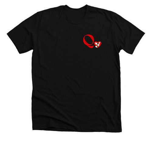 Queen of Hearts, a Solid Black Blend Premium Unisex Tee