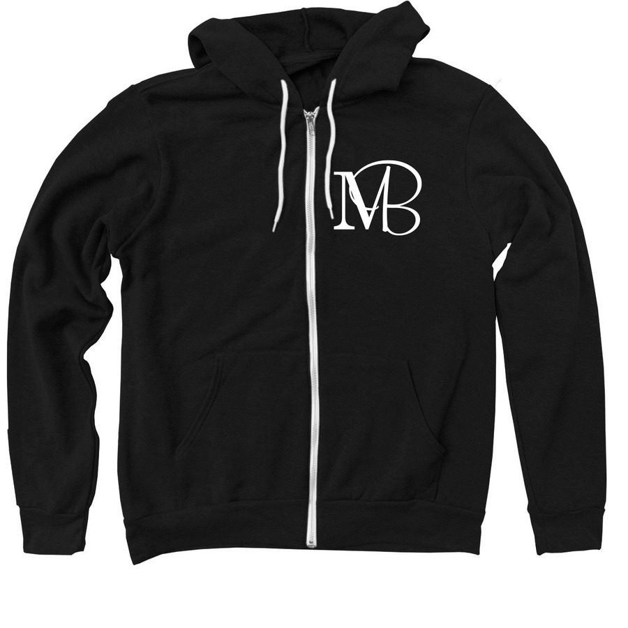 MB Company Wear (Adult), a Black Zip Up Hoodie
