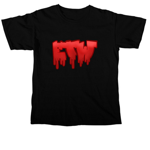 ETW RED GRAFFITI, a Black Comfort Colors Unisex Tee