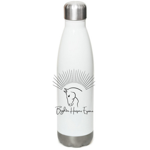 BHE Water Bottle, a White Stainless Steel Water Bottle