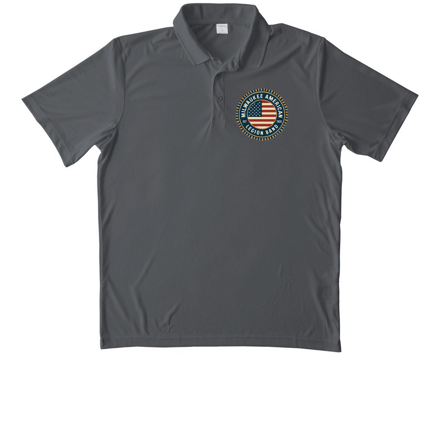 Embroidered Performance Polo, a Iron Grey Unisex Performance Polo