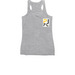 PIFC-Small White Box/Cotton, a Athletic Heather Women's Racerback