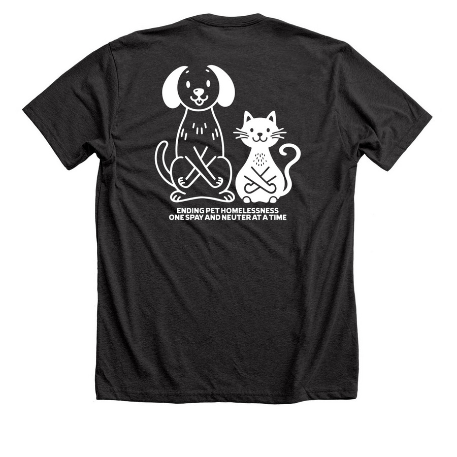 Wilmington Animal Centrix - SNIP, a Dark Grey Heather Premium Unisex Tee (back-view)