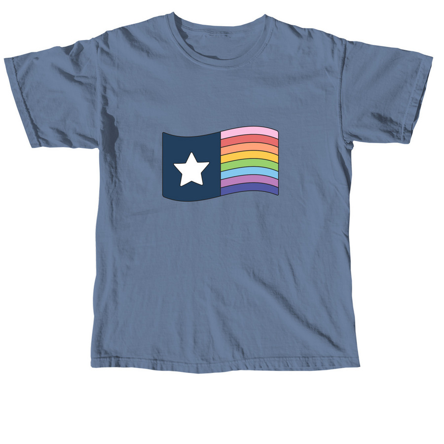 Texas Pride Flag, a Blue Jean Comfort Colors Unisex Tee