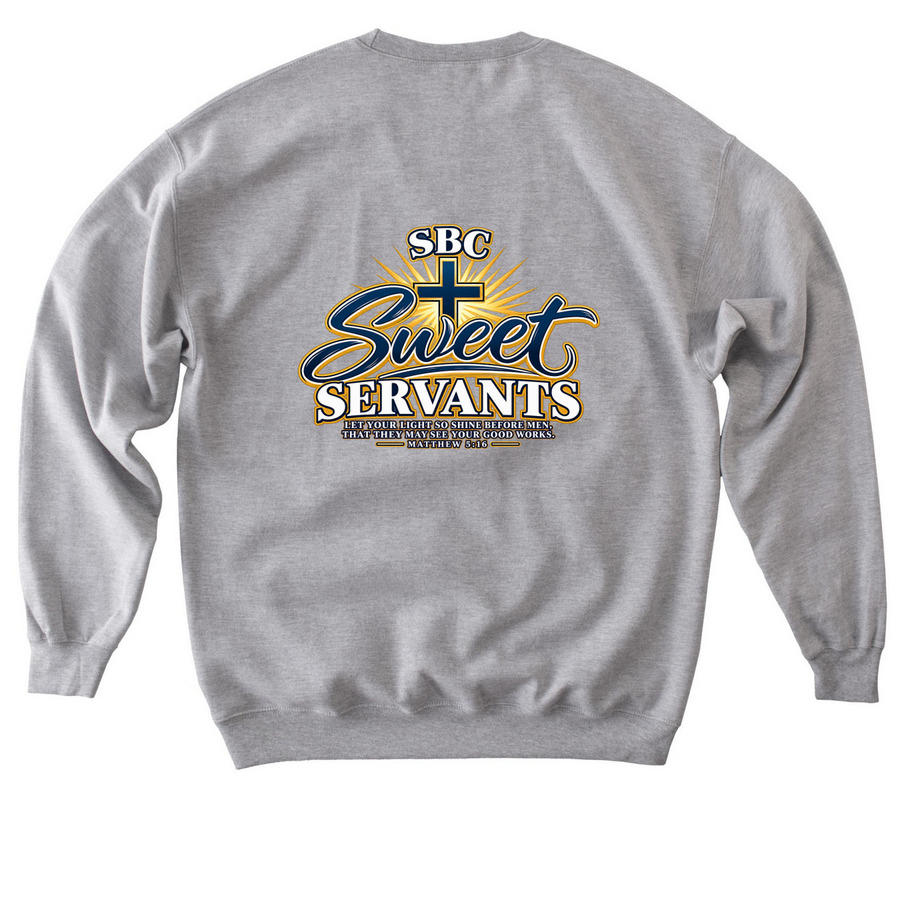 SBC Sweet Servants, a Sport Grey Softstyle Crewneck Sweatshirt (back-view)