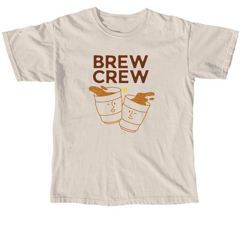 Brew Crew Mugs, a Ivory Comfort Colors Unisex Tee