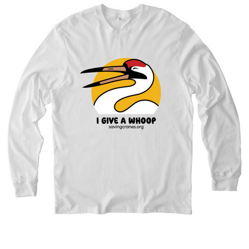 I GIVE A WHOOP LIGHT, a Bright White Allmade Organic Cotton Long Sleeve Tee