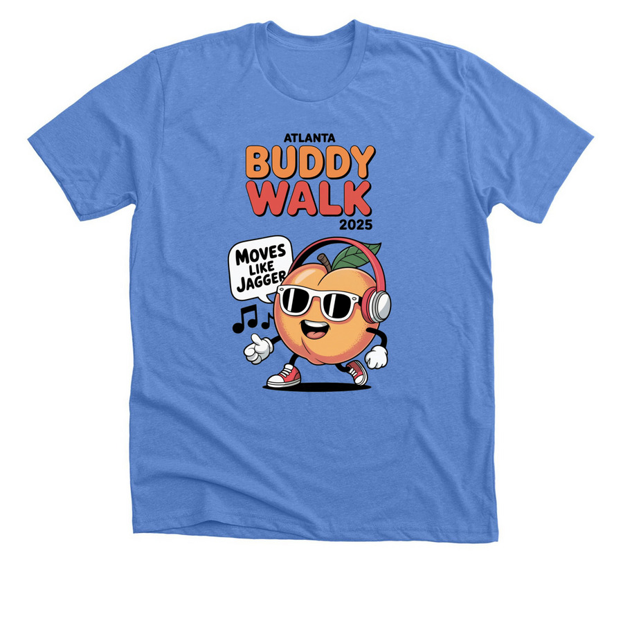Moves Like Jagger 2025, a Heather Columbia Blue Premium Unisex Tee