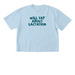 will yap. (teal + crop), a Chambray Comfort Colors Boxy Tee
