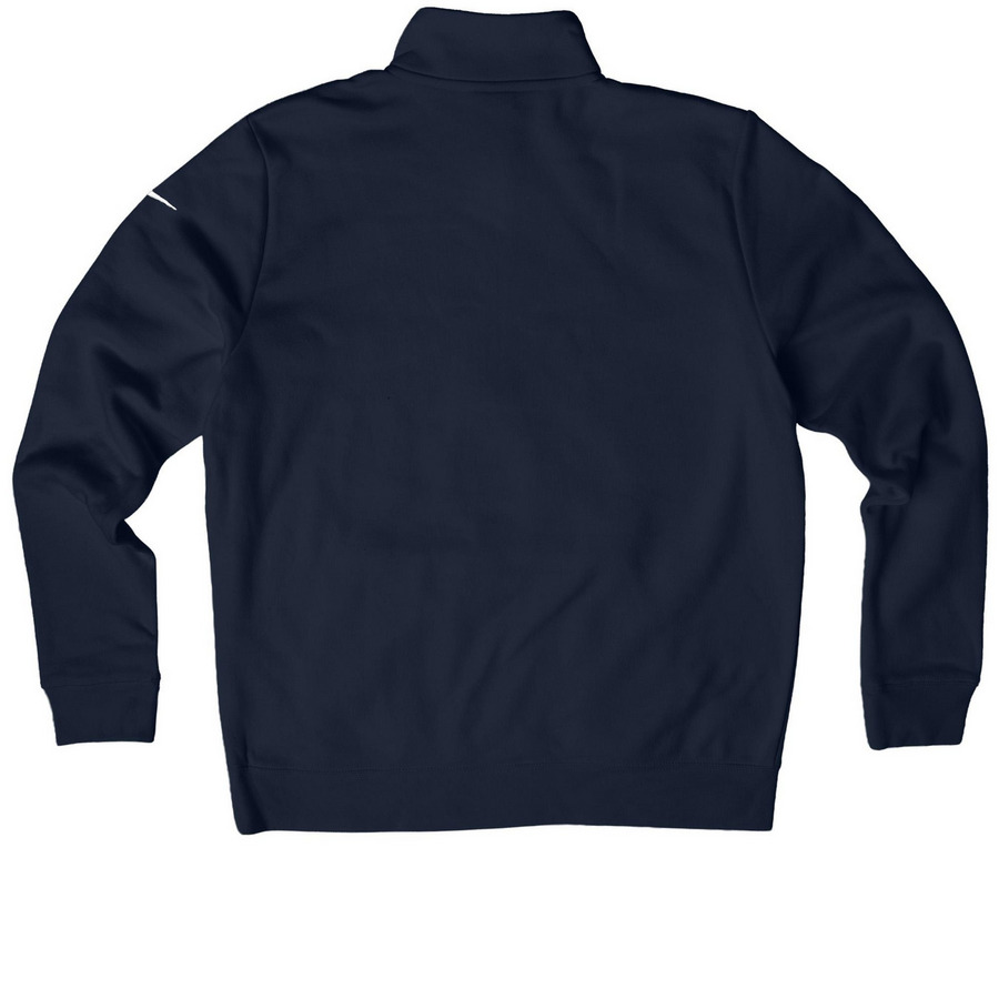 BCN Bison, a Midnight Navy Nike Women's Club Half Zip Pullover (back-view)