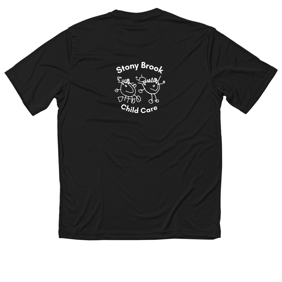 Workout Gear, a Black Classic Performance Tee (back-view)