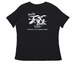 ACLT 2026 PCC-White Logo, a Black Women's Relaxed V-Neck Tee (back-view)