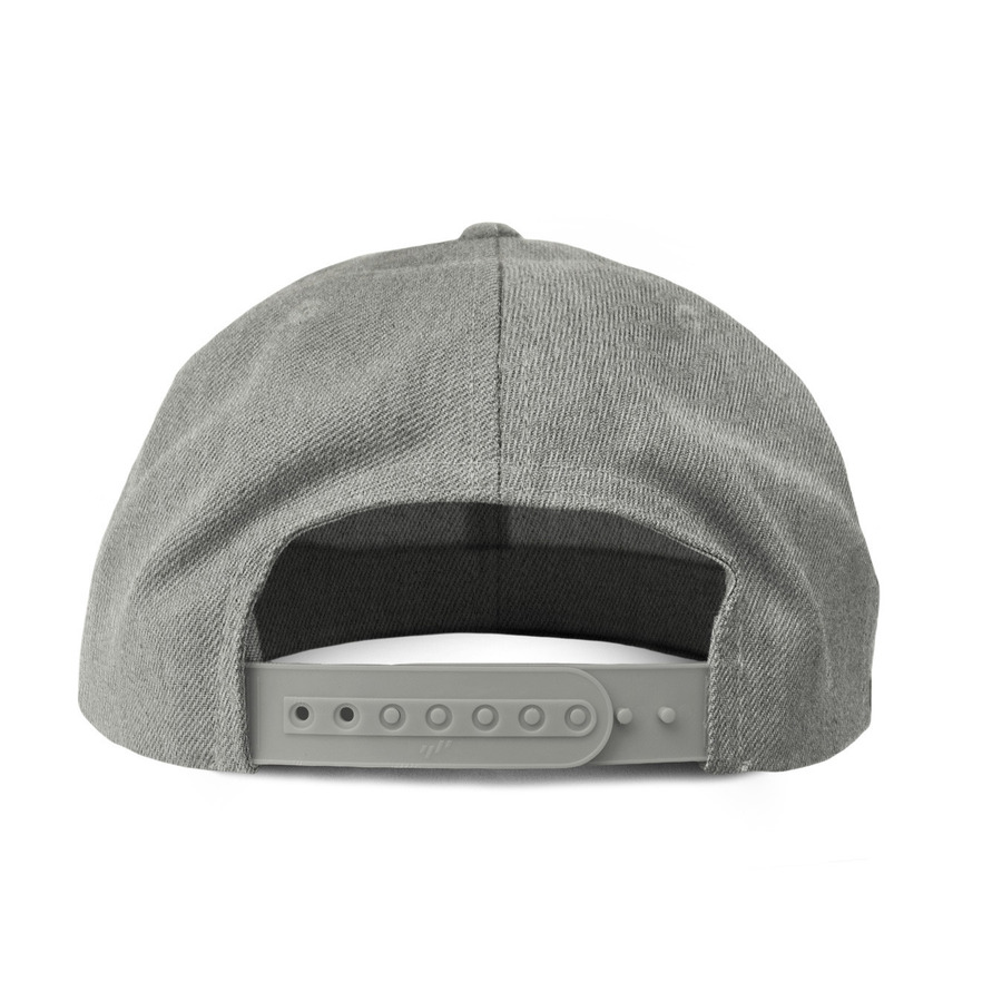 Hat, a Heather Grey Snapback Hat (back-view)