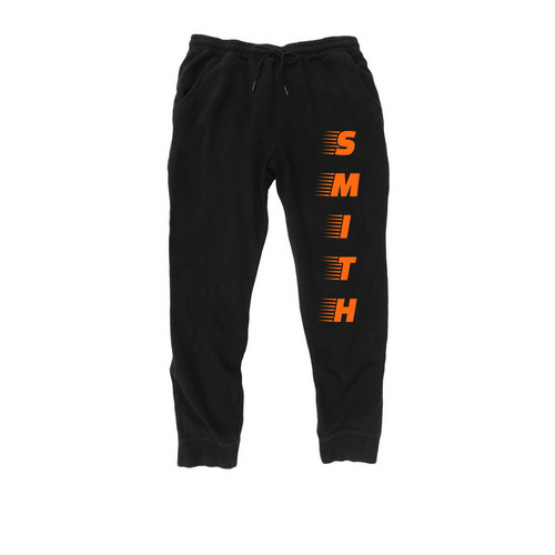 S. M. I. T. H, a Black Midweight Fleece Joggers