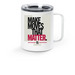 BoMF Brand Travel Mug, a White Stainless Steel Travel Mug