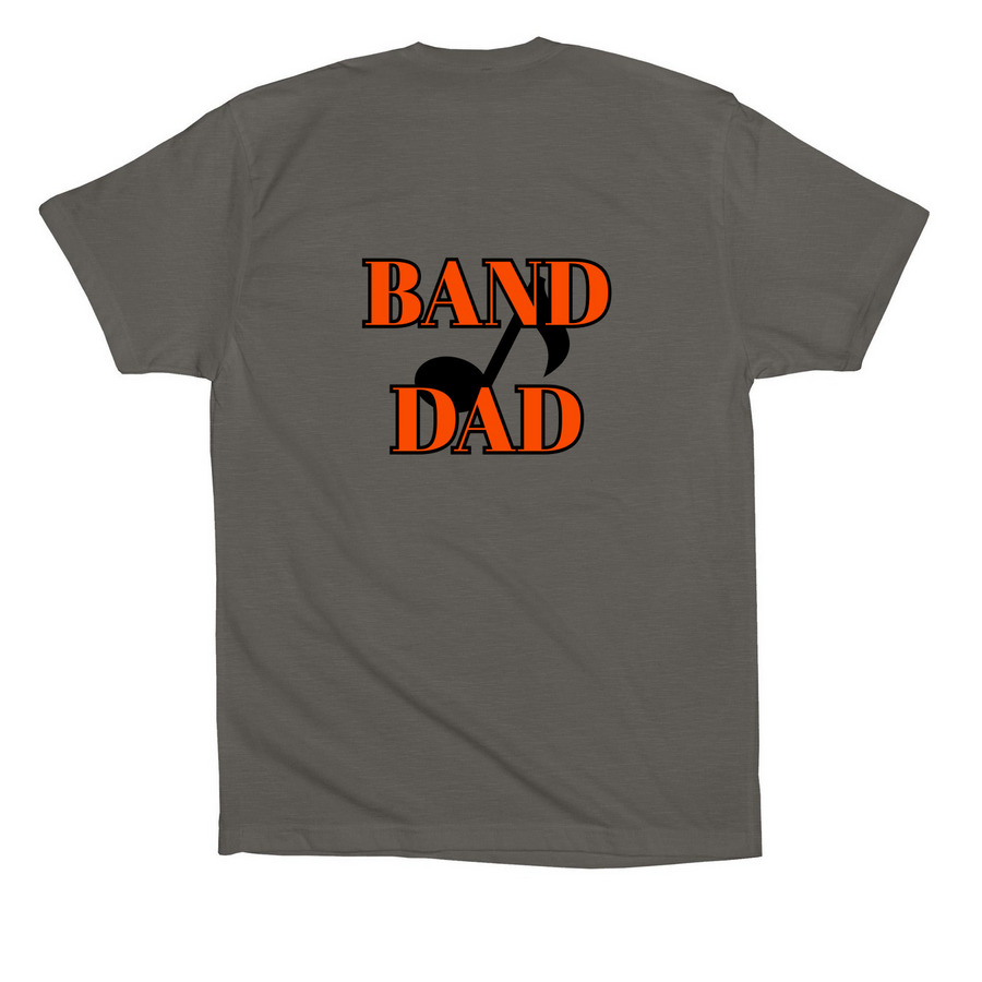 Grissom "Band Dad", a Asphalt Premium Cotton Tee (back-view)