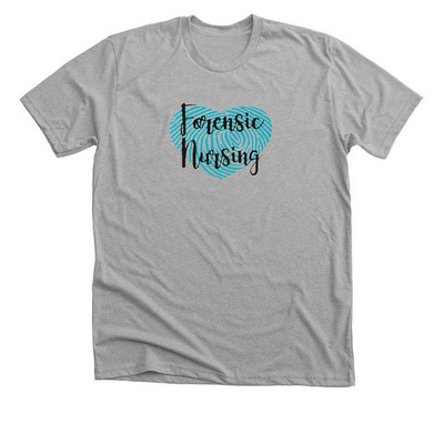 Forensic Nursing, a Athletic Heather Premium Unisex Tee